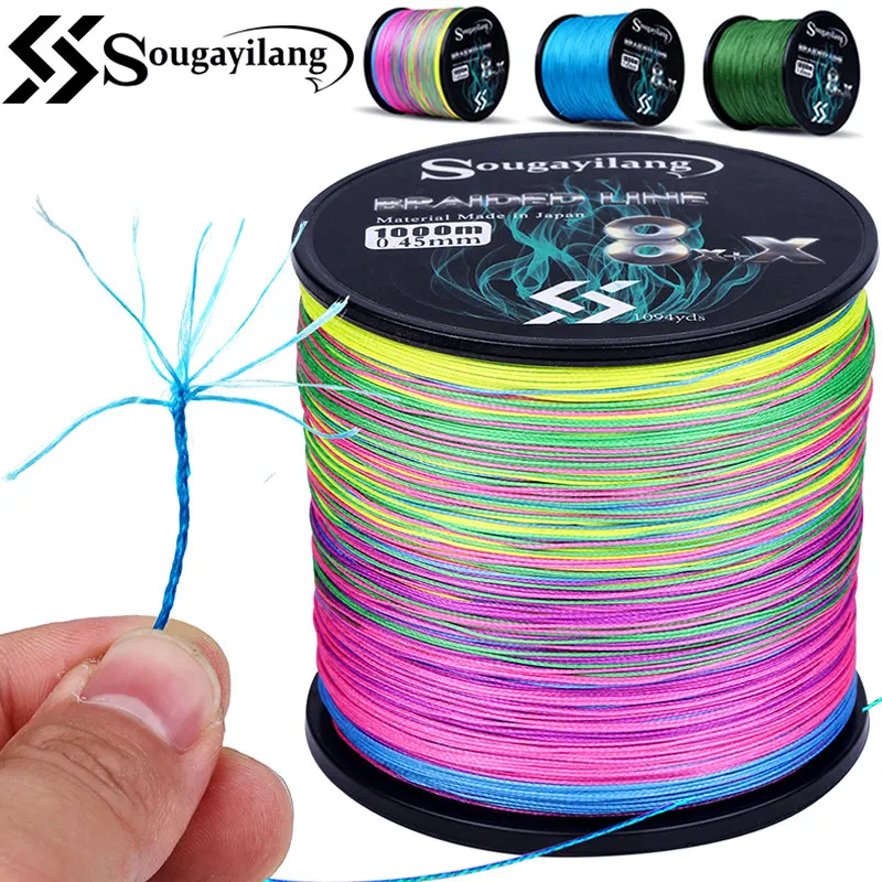 Sougayilang Nowa 9-żyłowa żyłka wędkarska PE Raid Fishing Line 300M 500M 1000M Wielowłóknowa żyłka wędkarska Narzędzie do żyłki karpiowej