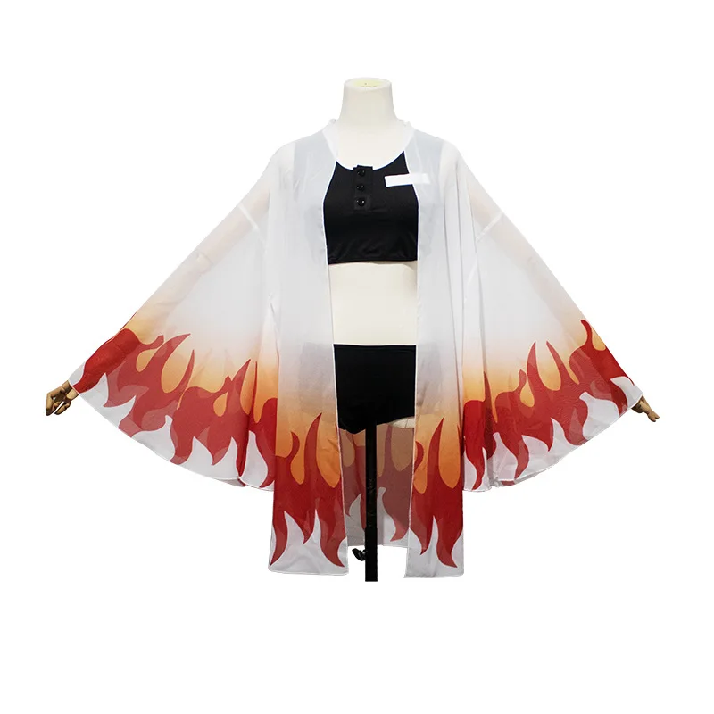 Demon Cosplay Kocho Hashira Shinobu Nezuko Swimwear Costume Swimming Doujin Slayers Cloak Anime Halloween Party Women Fancy Set