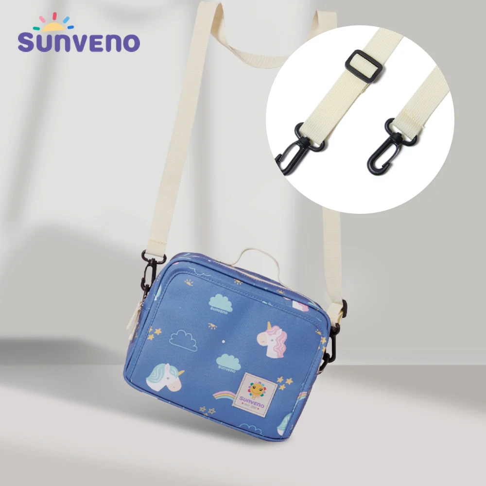 Sunveno-Bolsa de pañales impermeable para mamá, bolsa de pañales de tela lavable, bolsas húmedas reutilizables, organizador de 23x18cm