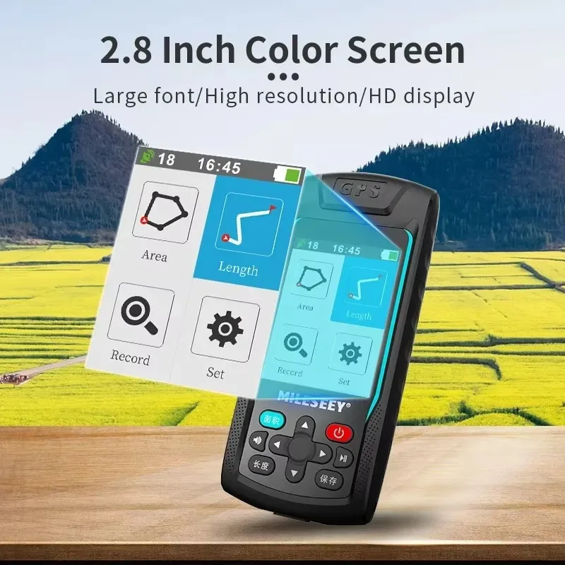 MC8066 GPS Land Measure Meter Plough Area Survey 2.8 Inch LCD Farmland Length Longitude Latitude Altitude Measuring