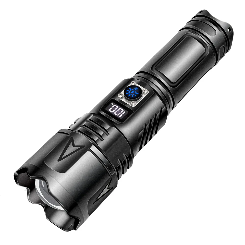 Outdoor Zoom Focus LED Flashlight USB Rechargeable Tactical Hand Lamp For Camping Exploration Emergency