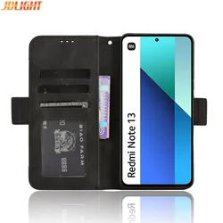 Wallet Cases For Xiaomi Redmi Note 13 / 13 Pro 4G Case Magnetic Closure Book Flip Cover Leather Card Holder Mobile Phone Bags