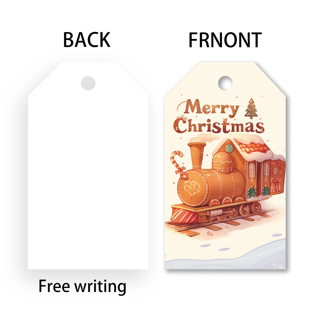 40個、クリスマスタグ、ギフトラベル、パーティーデコレーション、DIYカード、ホリデーホームデコレーション、グリーティングカード、パーティーカード、ギフト紐