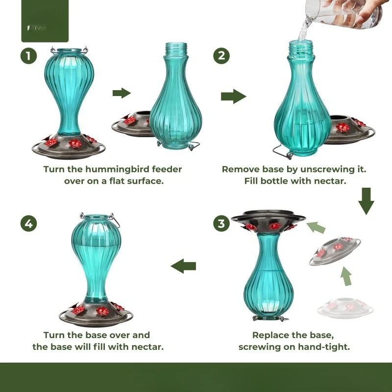 Hummingbird water feeder Bird feeder Anti-ant hook Outdoor hanging feeder