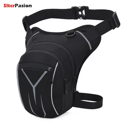 Drop Taille Bein Tasche Motorrad Tasche Regenschutz reflektierende Kopfhörer Loch Oberschenkel Gürtel taktische Reise Gürtel tasche Bolsa Moto Borsa