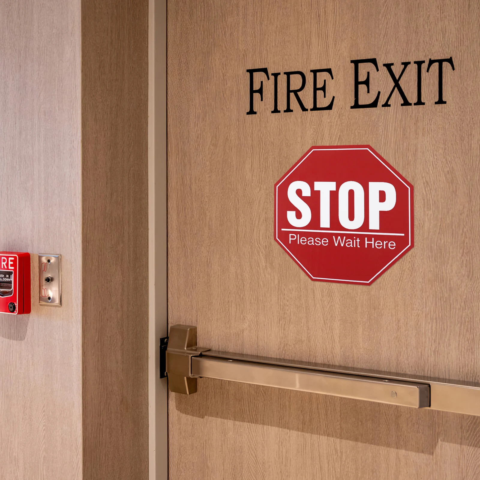 5 Sheets Red Epidemic Prevention Wall Stickers Social Distancing Signs Floor Decals Reusable Removable PVC Bright Large Schools