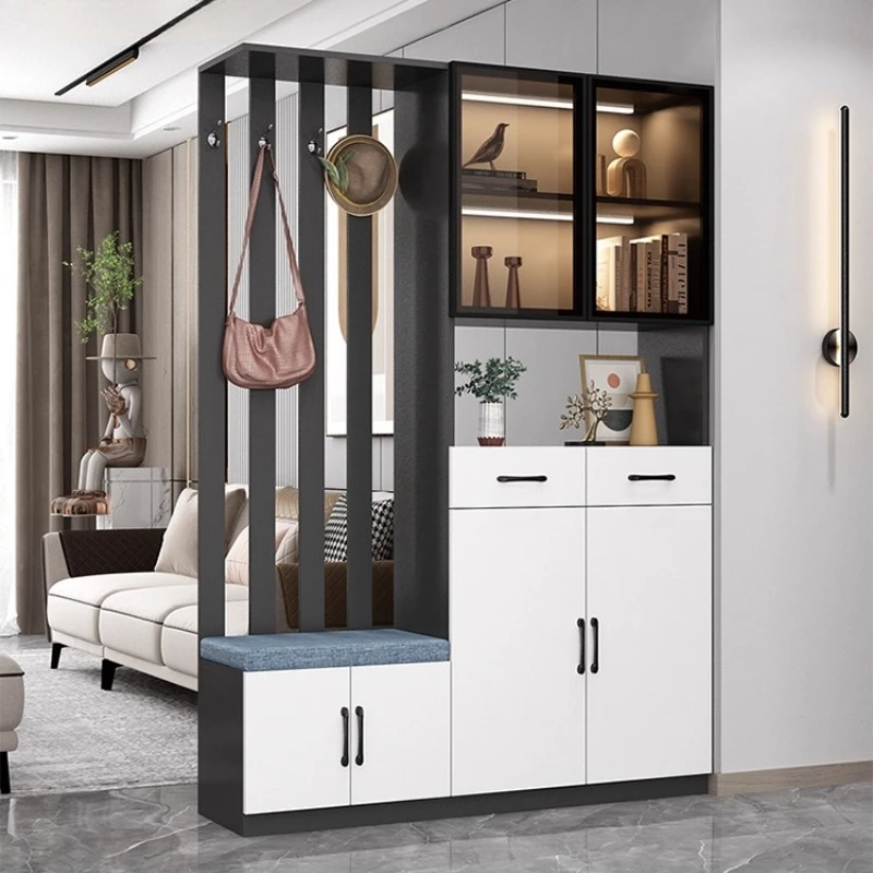 

Entrance cabinet screen partition living room is opposite the door shoe integrated locker foyer