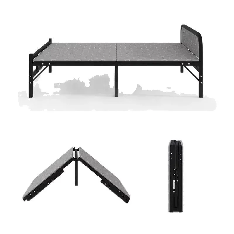 Rollaway bed Single Household lunch break Small Adult simple rental house 1.2 meters Portable double Hard plate iron