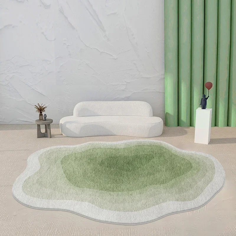 

Light Luxury Carpets for Living Room Irregular Bedroom Decor Bedside Carpet Gradient Large Area Floor Mat Cloakroom Plush Rug
