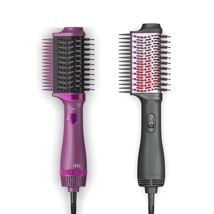 

Новый розовый 1000 Вт 3 в 1 Стайлер электрический PTC щетка для фена одношаговый фен щетка с горячим воздухом