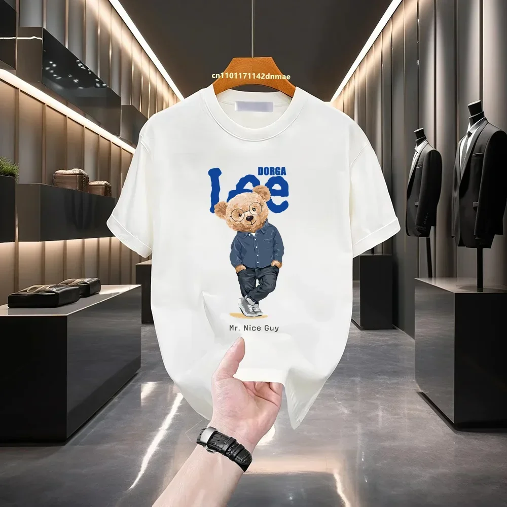 Camisetas de algodón de verano para hombres y mujeres, camisetas holgadas con estampado de marca americana a la moda para parejas, moda cómoda de lujo para primavera