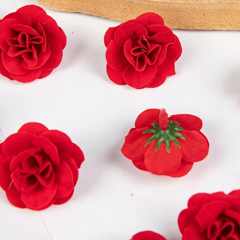 

20PCS Wholesale Artificial Flowers Teddy Bear Roses Christmas Decorations Home Room Wedding Wreath Decorative Bridal Clearance