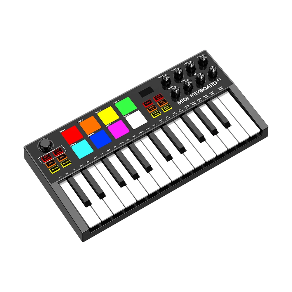Hooqu High Quality 25 Key Musical China Digital Portable Electronic Piano Midi Keyboard NM381