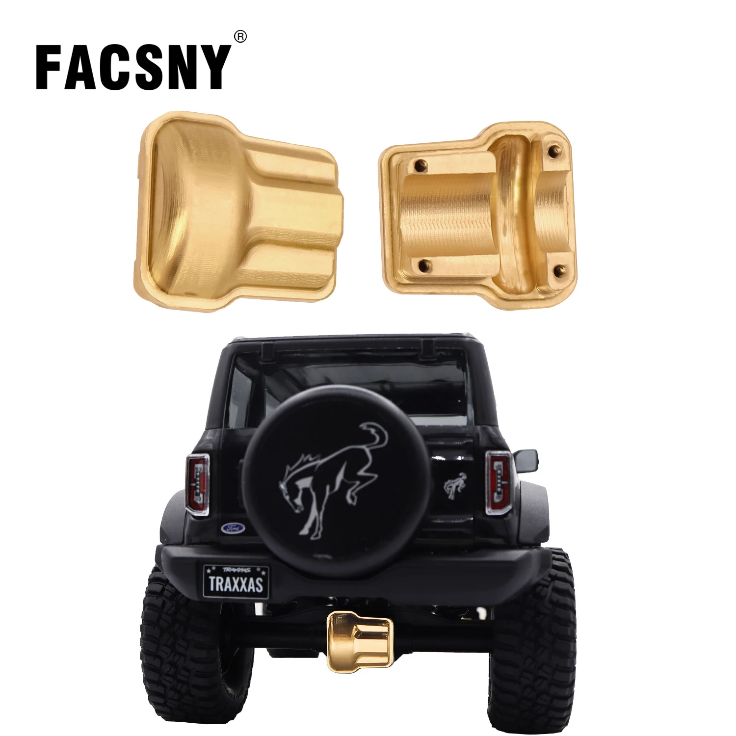 TRX4M Brass Diff Cover Front Rear Axle Weights For Traxxas 1/18 RC Crawler TRX-4M Bronco Defender Upgrade Parts