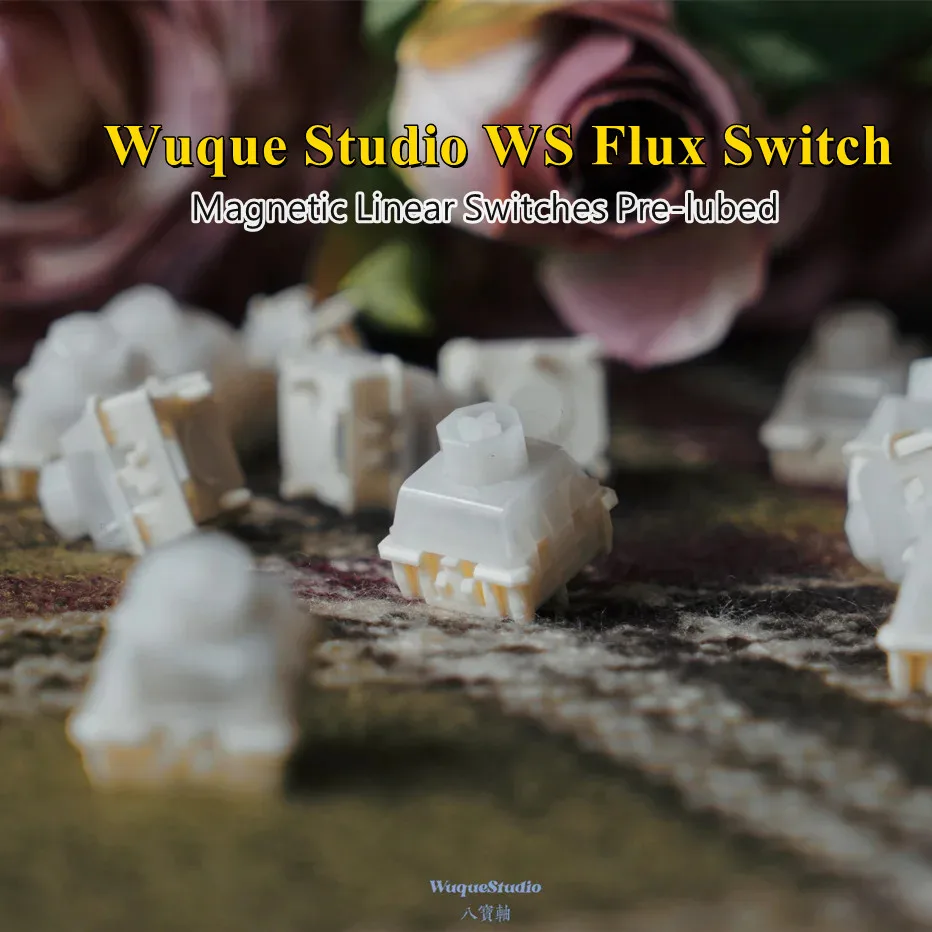 

WS Flux Switch Pre-Lubed 35gf Magnetic Linear Switches Pre-lubed Keyboard Switch for Hall Effect Keyboard （10PCS）