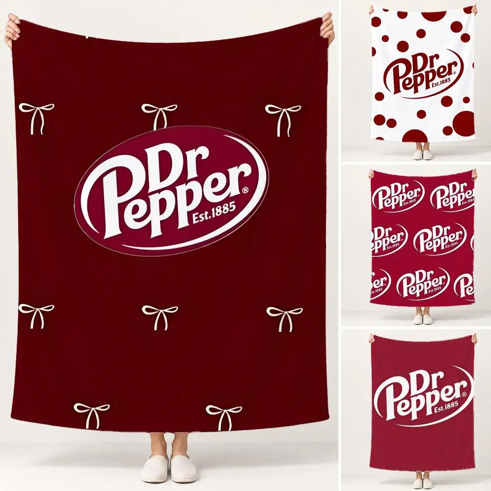 Brand Dr. Pepper Throw Soft Plush Flannel Pet Blanket, Home Decor Cover for Sofa, Bed, Trip & Picnic