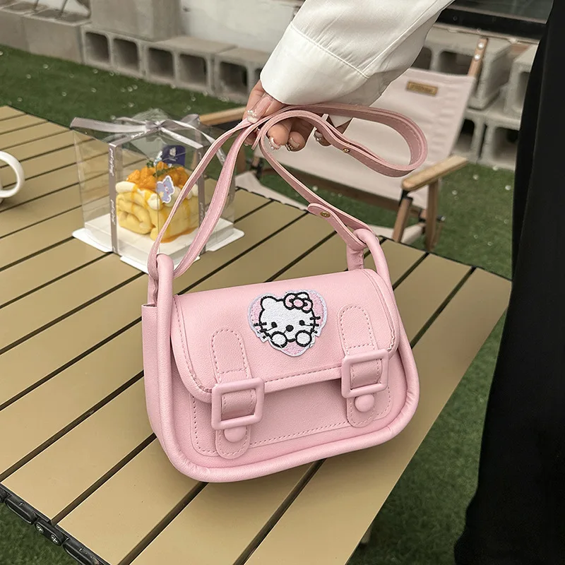 Anime Hello Kitty Kuromi Cinnamoroll Diagonal Shoulder Bag Fashionable Single Shoulder Bags Ladies Girls Hearts Cambridge Bag