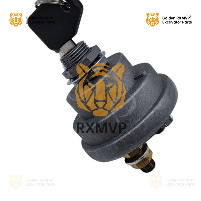 For Hyundai -9 R-9/r220-9 Power Lock 4-wire With Key Start Ignition Switch Electric Door Lock Head Excavator Accessories