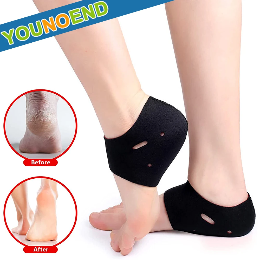 

1Pair Breathable Heel Cups Heel Support Protectors Heel Sleeves Pads for Heel Pain, Heel Spur, Cracked Heels, Plantar Fasciitis