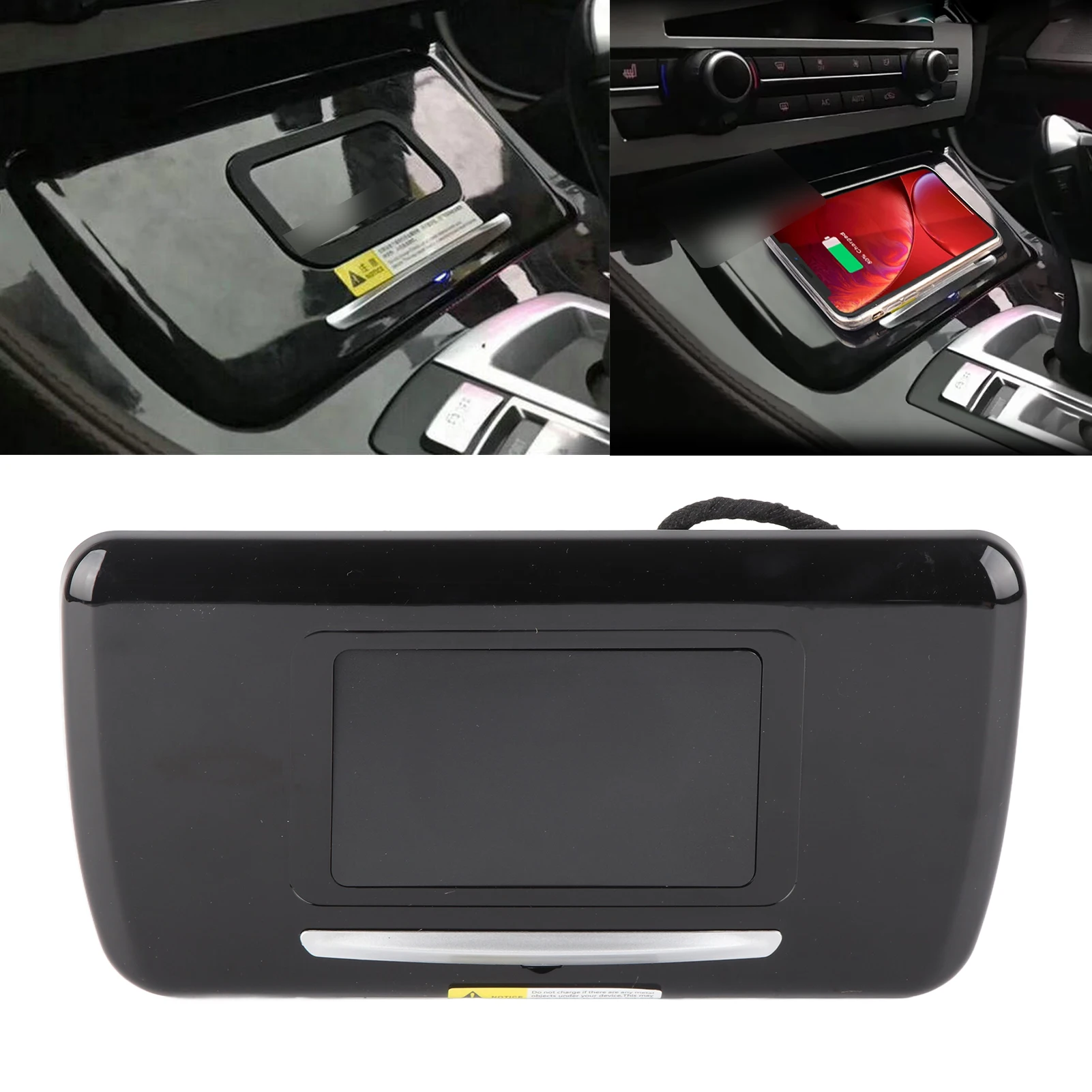 

15W Wireless Car 2‑in‑1 Phone Holder Replacement for 5 Series F10 / F11 / F18 2011‑2017 Wireless Charging Plate