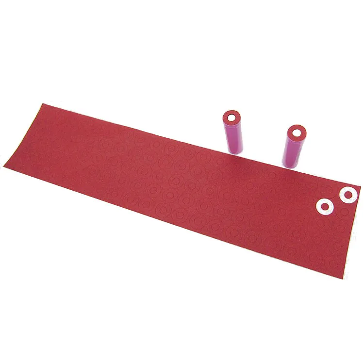 1 Sheet 18650 Battery Insulation Gasket Barley Paper Back with Adhesive Insulation Sticker Solid 18650 Battery Insulation Gasket