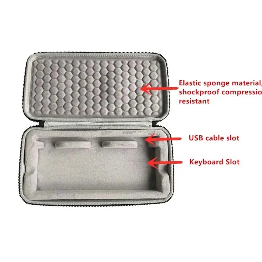 Portable Scratch-Proof Hard Handheld Bag Protective Case Storage Box for Matrix NAVI 70 NAVI+GATOR Mechanical Keyboard