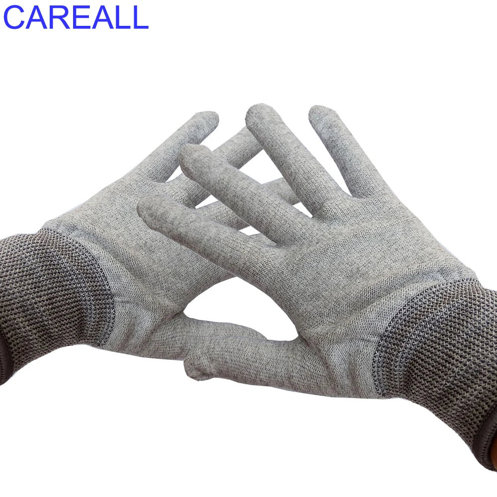 Carelall 5 paia di guanti da lavoro adesivo per auto installa guanto Nylon antistatico pellicola di carbonio involucro in vinile accessorio per lo