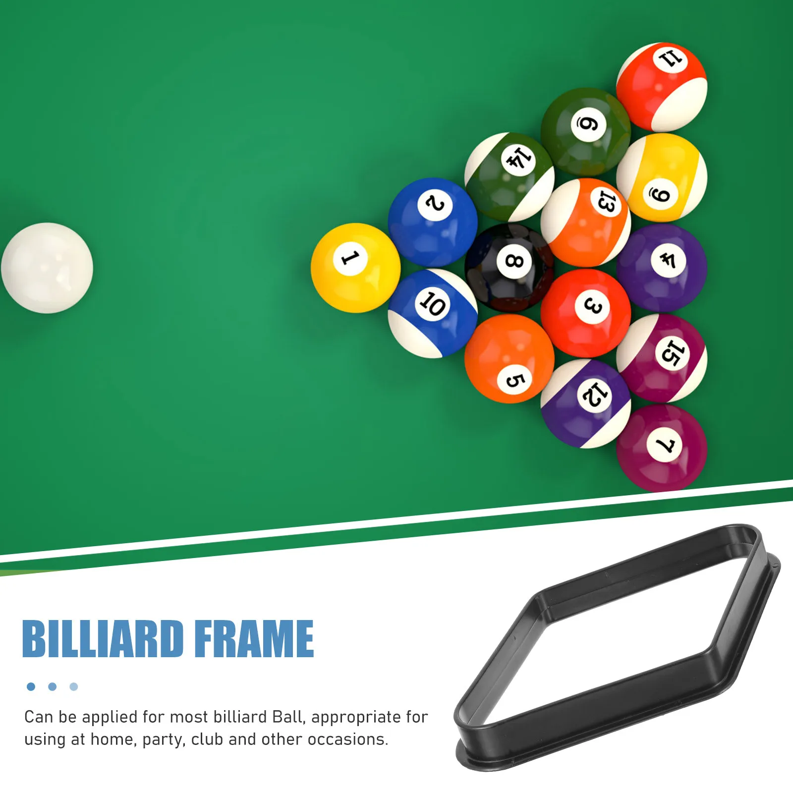 

2Pcs Triangular Pool Ball Rack Stable Durable Plastic Billiard 9-Ball Holder Table Accessories Organizer Pool Ball Rack