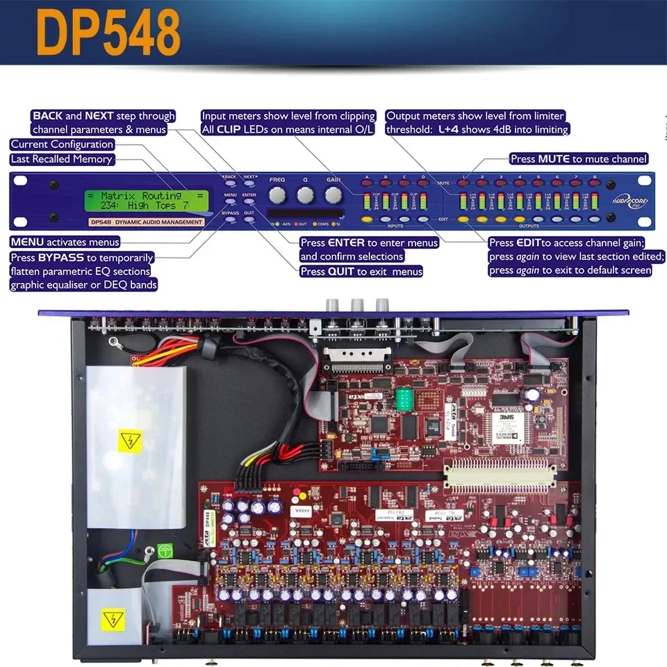 

XTA DP548 Multi Effect Processor Audio Pro Audio Digital Processor Audio Processor Speaker Suppliers