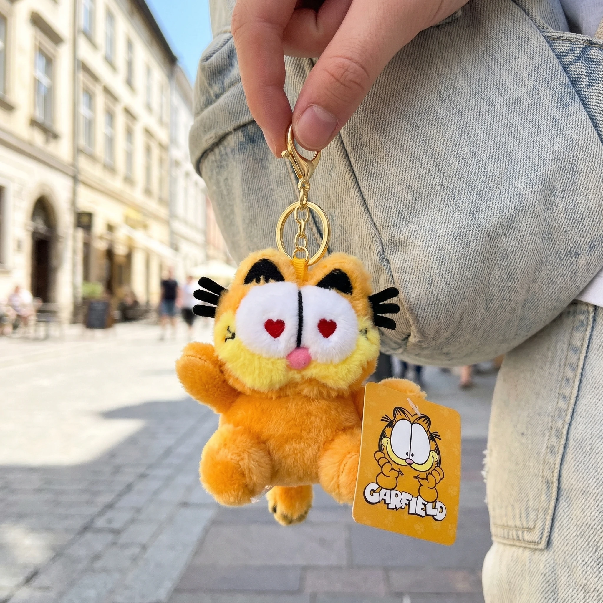 Porte-clés en peluche Garfield mignon, 3 styles, 11 cm, jouet en peluche Garfield, poupée chat, accessoires créatifs pour sac à dos
