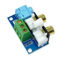 For Front Board Amplifier Board Chassis RCA AUX Connector AUX3.5mm Audio Socket to Dual AV RCA Socket Connection Adapter Board