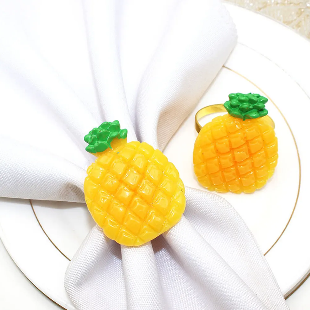 

6Pcs Table Napkin Rings Sturdy Fruit Shaped Serviette Ring Smooth Finish Napkin Decoration for Elegant Tableware