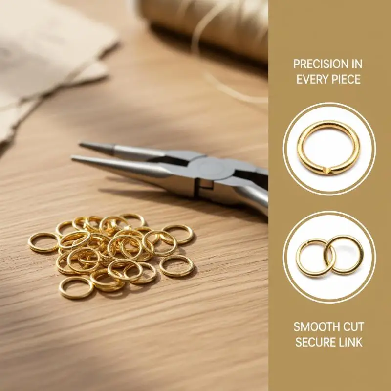 New 100Pcs​/200pcs 10mm Brass Jump Rings Open Connector Rings For Jewelry Making DIY Crafts Keychains Pendant Connector