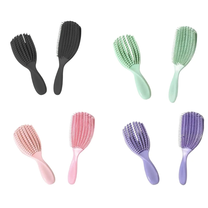 Massage Comb Hollow Out Hair Brush Curly Hair Brush Dry and Wet Hair Comb Detangling Hair Brush for All Hair Types