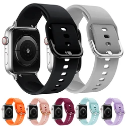 Silicone Strap For Apple Watch Band 44mm 40mm 49mm 45mm 41mm 38mm 42mm correa belt bracelet iWatch series 9 8 7 6 5 3 SE ultra 2