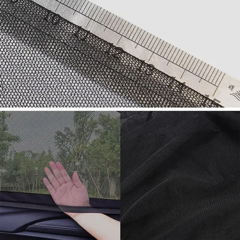 1-4Pcs Car Window Screen Door Covers SUV Sunshade Anti-mosquito Insect Ventilation Breathable Shading Cooling Car Screen Window image 6