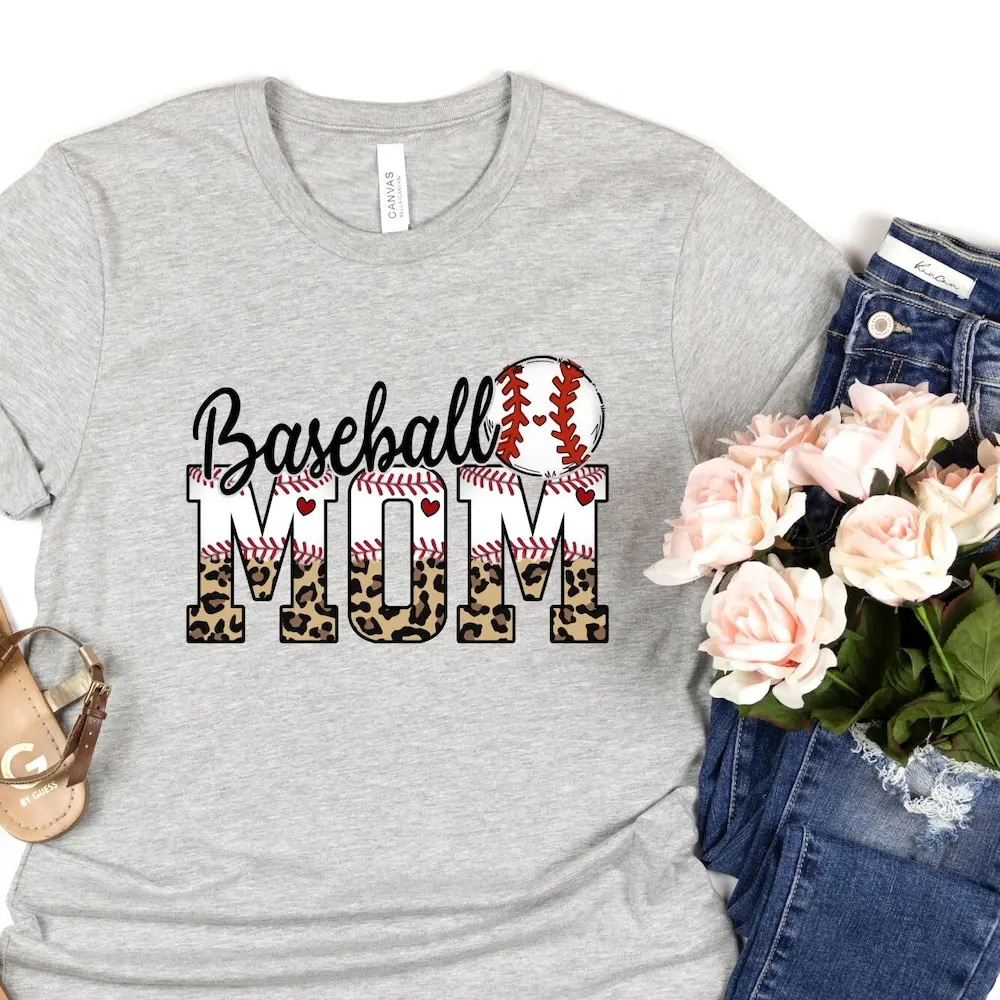 Baseball Mom T Shirt Soccer My Heart Is On That Field Game Day Mother'S Sweathirts For Her