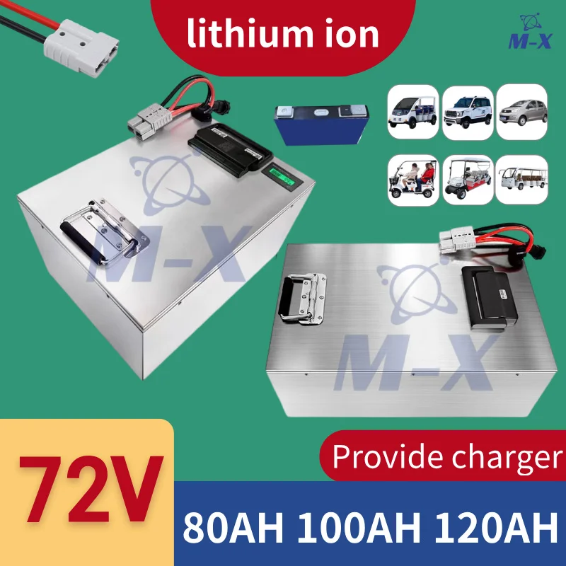 

M-X lithium battery 72v 80Ah lithium ion 72v 100ah lithium ion for 7000w two wheeler four wheeler