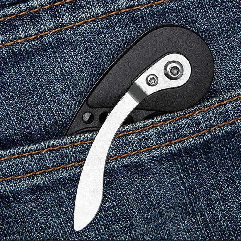 Stainless Steel Mini Folding Knife Outdoor Camping Survival Tool EDC Portable Keychain Carrying Knife Fruit Peeler Pocket Knife