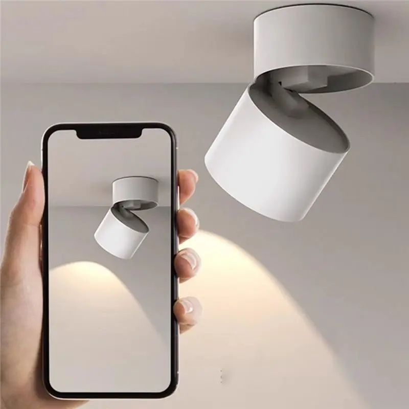 AB41-Led Downlight Foldable Tri Color Spot Light Mounted Down Ceiling Lamp Indoor Lighting