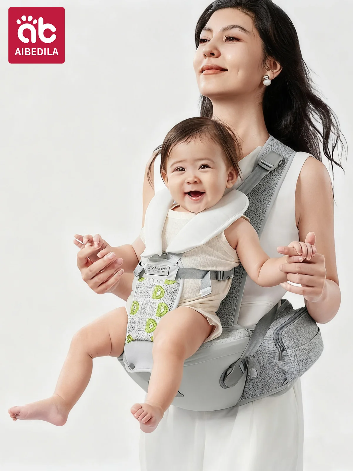 

AIBEDILA Baby Carrier with Knob New Ergonomic Kangaroo Infant Baby Carrying Belt Breathable Newborn Waist Stool 0-6M