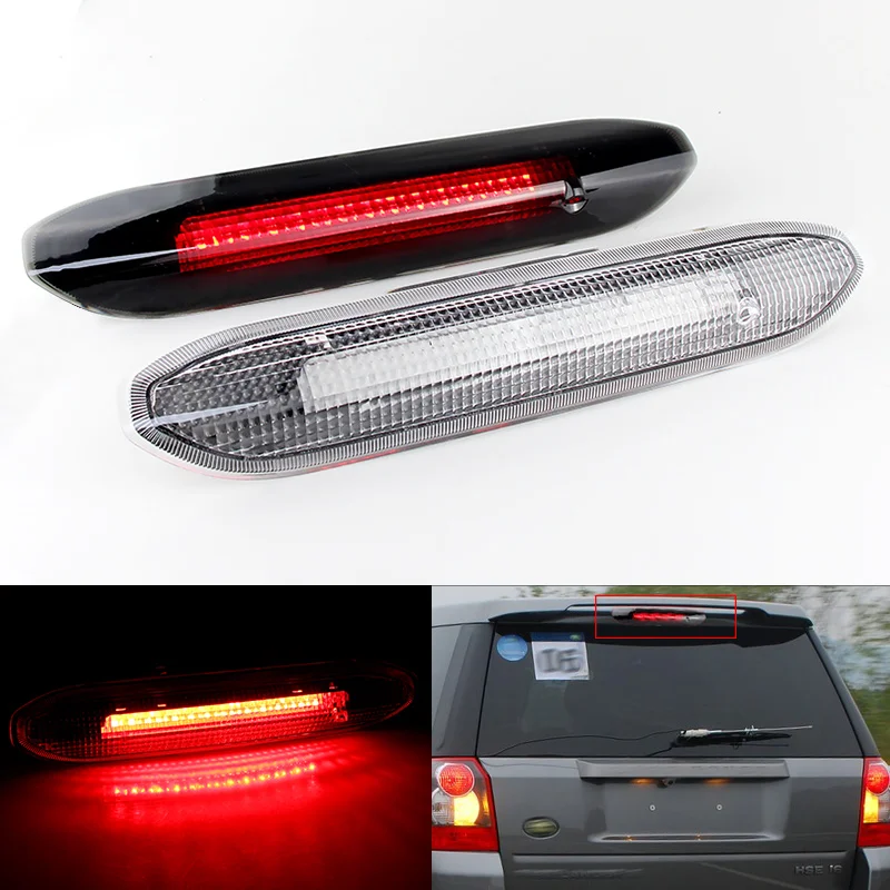 

1×for Land Rover Freelander 2 LR2 2006-2015 LED High Mount 3rd Brake Light Rear Cargo Lamp Taillight Car Accessories Clear Black
