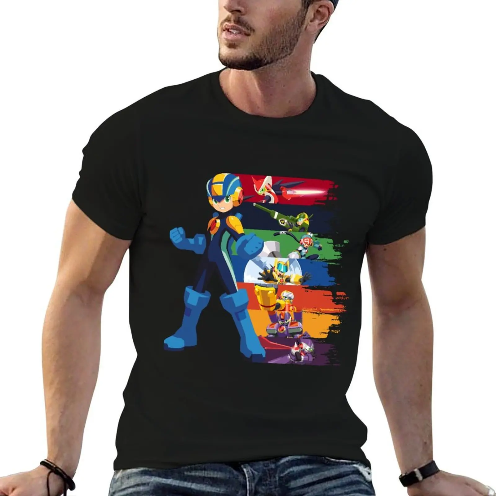 Megaman: Souls of a Hero V2 T-Shirt t shirt man designer cotton t shirt pack funny t shirts cotton T-shirt
