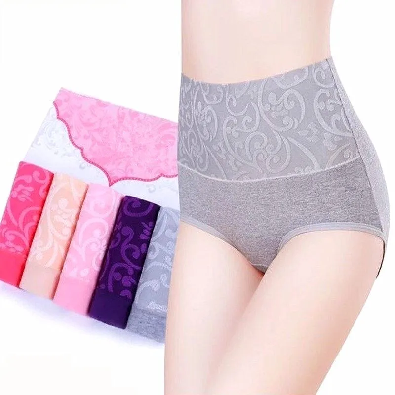 

Women High Waist Briefs Comfortable Cotton Briefs Sexy Underwear Menstrual Pants Plus Size L-XXXL