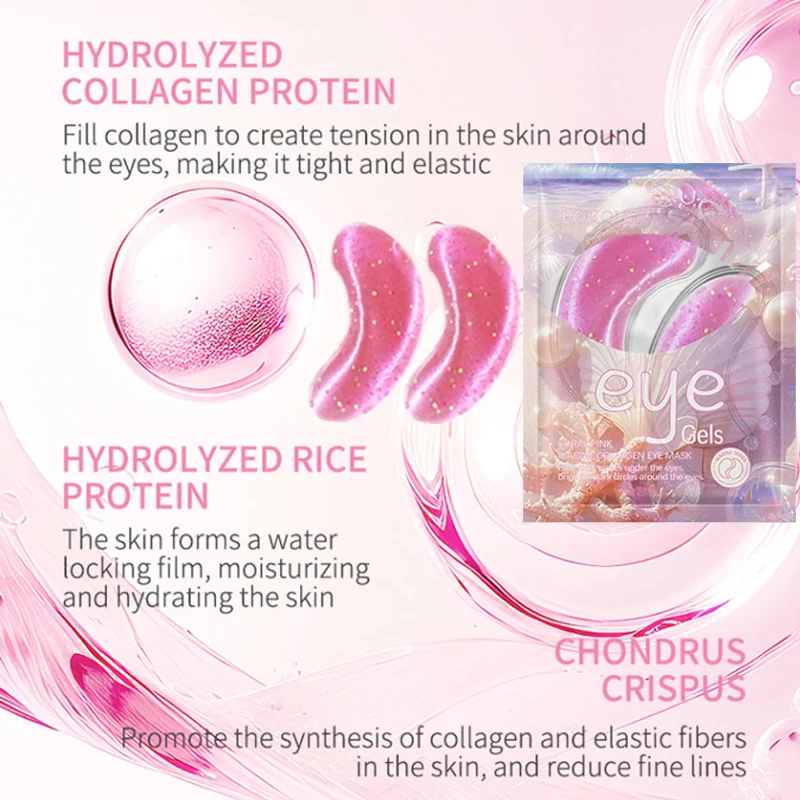 Masques contour des yeux au collagène (10/20/30 pièces), raffermissent la peau, atténuent les cernes, éclaircissent et hydratent le contour des yeux._voghion.com
