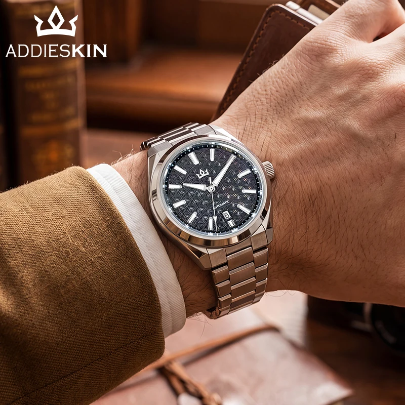 AddiesKIN K014 Men Watch Synthetic Sapphire 316L Stainless Steel 200m Waterproof BGW9 Luminous ST2130 Automatic Mechanical Watch