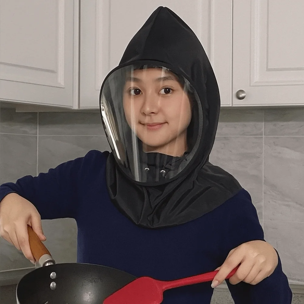 Splash Resistant Protective Mask Saliva-Proof Anti Oil Splash Kitchen Face Shield Dust Proof Polyester Full Face Mask