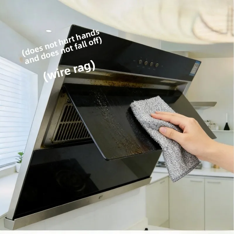 

100 шт. многофункциональных серебристых салфеток для чистки из стальной проволоки, замена стальной мочалки, для мытья посуды и кастрюль на кухне