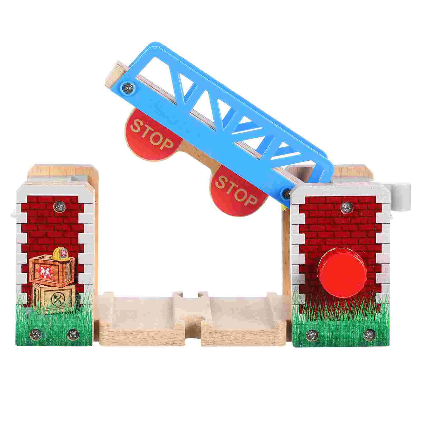 

Train Track Accessories for Wooden Tracks Lifting Bridge Educational Toys Scene Prop Kids Plaything