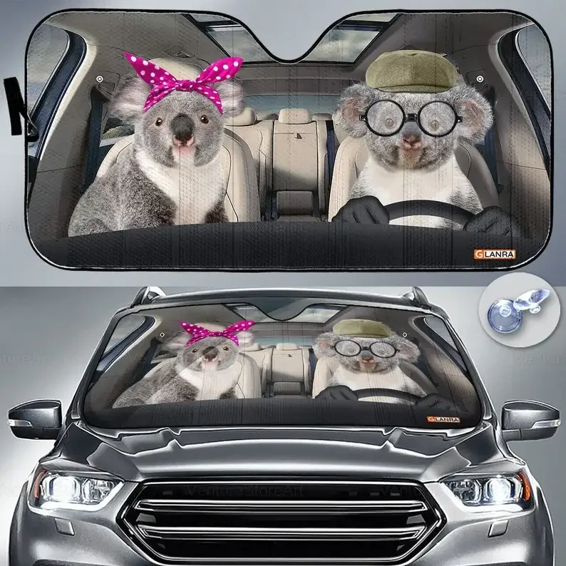 Koala Auto Car Sun Shade, Koala Lovers, Funny Gift, Koala Sun Shade, Car Sun Protector PHT092205J01